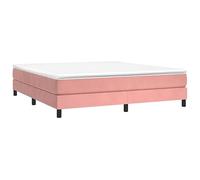 3120783 vidaXL Sommier à ressorts de lit Rose 160x200 cm Velours