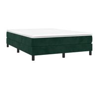 3120769 vidaXL Sommier à ressorts de lit Vert foncé 140x190 cm Velours