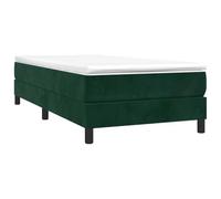 3120739 vidaXL Sommier à ressorts de lit Vert foncé 80x200 cm Velours