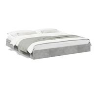 VidaXL Cadre de Lit à Tiroirs Double Gris Béton 180x200 cm en Bois d'Ingénierie - Lit de Rangement