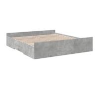 vidaXL Cadre de lit à tiroirs gris béton 180x200 cm bois d'ingénierie, lit, lit de rangement, cadre de lit double, lit 3280275