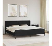 vidaXL Cadre de lit avec bandes LED Noir 180 x 200 cm Simili cuir 3415281