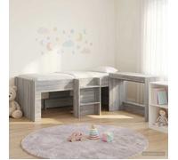 Cadre de Lit avec Bureau Bois d'ingénierie Combo Mobilier chambre vidaXL vidaXL