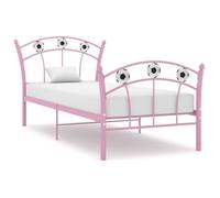vidaXL Cadre de lit avec design de football Rose Métal 90x200 cm