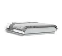 Vidaxl Cadre De Lit Avec Lumières Led Blanc 120x200 Cm Bois Ingénierie Blanc
