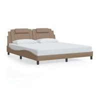vidaXL Cadre de Lit avec Lumières LED, Lit Rembourré avec Coussin, Lit Double, Lit Adulte Chambre, Moderne, Cappuccino 180x200 cm Similicuir Marron https://www.fnac.com/mp50629789/vidaXL-Cadre-de-Lit-avec-Lumieres-LED-Lit-Rembourre-avec-Coussin-Lit-Double-Lit-Adulte-Chambre-Moderne-Cappuccino-180x200-cm-Similicuir/w-4?oref=866881f2-1218-0506-8a9d-843902b83085
