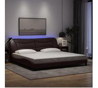 Cadre de Lit avec LED sans Matelas Hvar Maison Bleu 120x200cm Tissu vidaXL