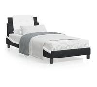 vidaXL Cadre de lit avec lumières LED noir blanc 80x200 cm similicuir