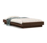 Vidaxl Cadre De Lit Avec Lumières Led Sans Matelas 75x190 Cm Marron