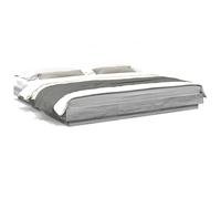 vidaXL Cadre de lit avec lumières LED sonoma gris 180x200 cm