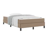 vidaXL Cadre de lit avec matelas Cappuccino 120 x 190 cm tissu, Cadre de lit moderne à confort multi-zone pour une détente 3398622