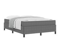 vidaXL Cadre de lit avec Matelas Gris Clair 160 x 200 cm Tissu, Cadre de lit Moderne, Design rectangulaire et Robuste pour Un Bon Sommeil, Bois d'ingénierie avec Matelas à Ressorts