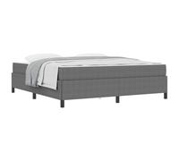 vidaXL Cadre de lit avec Matelas Gris Clair 180 x 200 cm Tissu, Cadre de lit Moderne, Design rectangulaire et Robuste pour Un Bon Sommeil, Bois d'ingénierie avec Matelas à Ressorts