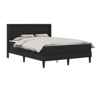 vidaXL Cadre de lit avec Matelas Noir 160 x 200 cm Simili Cuir, Cadre de lit Moderne, Design rectangulaire pour la Chambre, Un sanctuaire de Sommeil élégant avec Style