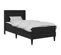 vidaXL Cadre de lit avec Matelas Noir 90 x 200 cm Simili Cuir, Cadre de lit Moderne, Design rectangulaire pour la Chambre, Un sanctuaire de Sommeil élégant avec Style