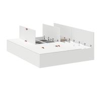 vidaXL Cadre de lit avec rangement avec stockage Blanc 160 x 200 cm 3335389