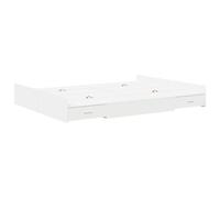 Vidaxl Cadre De Lit Avec Rangement Avec Tiroir Avec Tête De Lit Avec Stockage Blanc 140 X 190 Cm