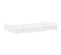 vidaXL Lit avec espace de rangement avec tête de lit blanc 120 x 190 cm Bois composite