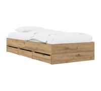 vidaXL Cadre de lit avec Rangement Chêne Artisanal Bois d'ingénierie