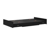 Vidaxl Cadre De Lit Avec Rangement Chêne Noir 120 X 200 Cm Bois