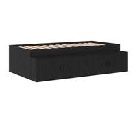 vidaXL Cadre de lit avec Rangement | Blanc Chic | 100X200 cm | Bois d'ingénierie | Style Moderne | Rangement spacieux pour ta Chambre | Gain de Place en Bois
