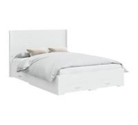 vidaXL Cadre de lit avec Rangement et tête de lit Blanc
