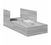 vidaXL Cadre de lit avec Rangement Gris Sonoma 80 x 200 cm, Un Cadre de lit en pin Moderne, Solution de Rangement Robuste, Style épuré, Gain de Place, Organisation Chambre