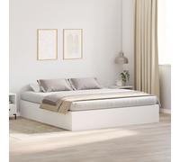 Vidaxl Cadre De Lit Avec Stockage Blanc 180 X 200 Cm Bois