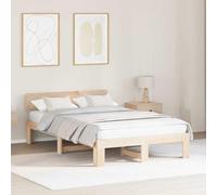 Vidaxl Cadre De Lit Avec Tête De Lit 120x200 Cm En Bois De Pin Massif