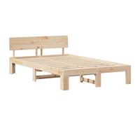 Vidaxl Cadre De Lit Avec Tête De Lit 120x200 Cm En Bois De Pin Massif