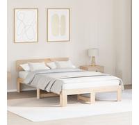 Vidaxl Cadre De Lit Avec Tête De Lit 120x200 Cm En Bois De Pin Massif