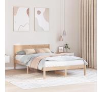 vidaXL Cadre de lit en Bois de pin Naturel Bois de pin 140 x 190 cm