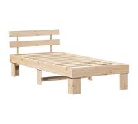 Vidaxl Cadre De Lit Avec Tête De Lit 90x190 Cm Bois Massif Pin