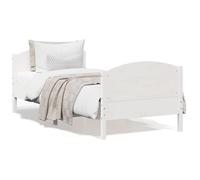 vidaXL Cadre de lit avec tête de lit blanc 90x190cm bois de pin massif 842571