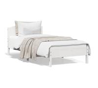 vidaXL Cadre de lit avec tête de lit blanc 90x200cm bois de pin massif 842619