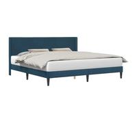vidaXL Cadre de lit avec tête de lit Bleu 200 x 200 cm Velours