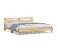 vidaXL Cadre de lit avec tête de lit chêne sonoma 160x200 cm 3207408