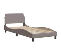 Cadre de Lit avec Tête de Lit, Lit Rembourré avec Sommier à Lattes, Lit Simple avec Pied, Lit Adulte de Chambre, 373089