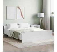 vidaXL Cadre de lit avec tête de lit et pied de lit blanc 140x200 cm 3203747