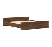 Vidaxl Cadre De Lit Tête De Lit Et Pied De Lit Chêne Brun 160x200 Cm Multicolore