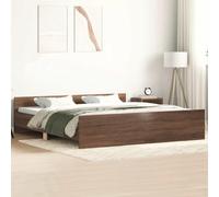 vidaXL Cadre de lit tête de lit et pied de lit chêne brun 160x200 cm 3203767