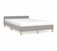 vidaXL Tour de lit sans matelas gris clair 120 x 190 cm en tissu