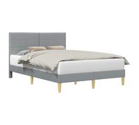 vidaXL Cadre de lit avec tête de lit Gris clair 160 x 200 cm tissu