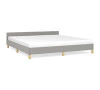 Vidaxl Cadre De Lit Avec Tête De Lit Gris Clair 160x200 Cm Tissu Gris