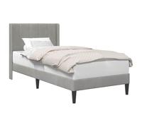 vidaXL Cadre de lit avec tête de lit 90 x 190 cm velours gris clair, moderne