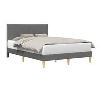 vidaXL Cadre de lit avec tête de lit Gris foncé 120 x 200 cm tissu