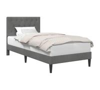 vidaXL Cadre de lit avec tête de lit Gris foncé 90 x 190 cm Velours