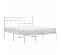 Vidaxl Cadre De Lit Métal Sans Matelas Et Tête De Lit Blanc 160x200 Cm Blanc