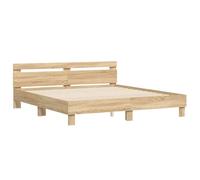 vidaXL Cadre de lit sans matelas chêne Sonoma 180x200 cm