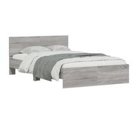 Vidaxl Cadre De Lit Avec Tête De Lit Sonoma Gris 120x190 Cm Gris